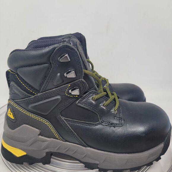Work Boots Composite Toe ACE BURREN Safety Womens 7, Mens 5.5, Black Steel 99.9% - Picture 6 of 10